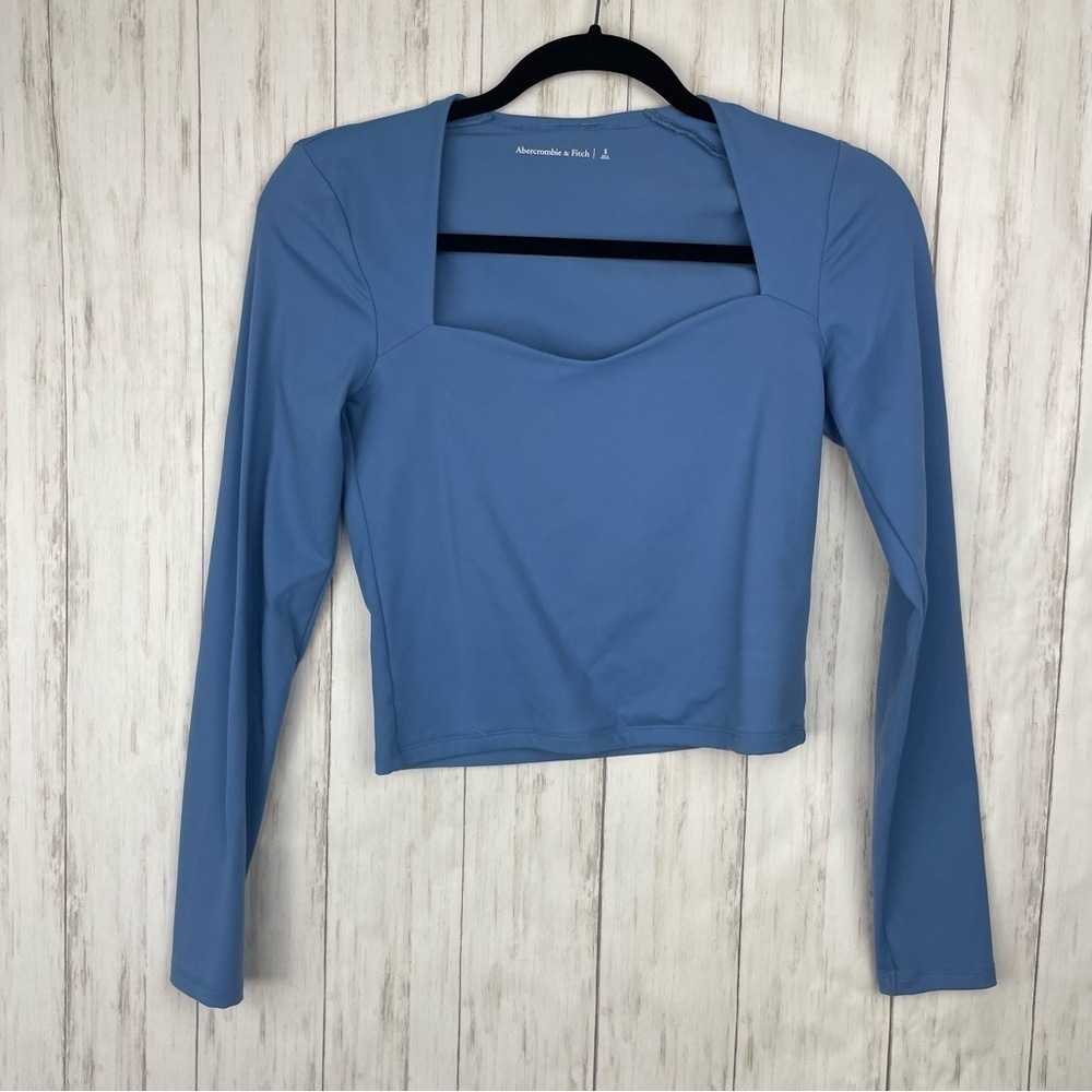 Abercrombie and Fitch blue wide boat neck long sleeve